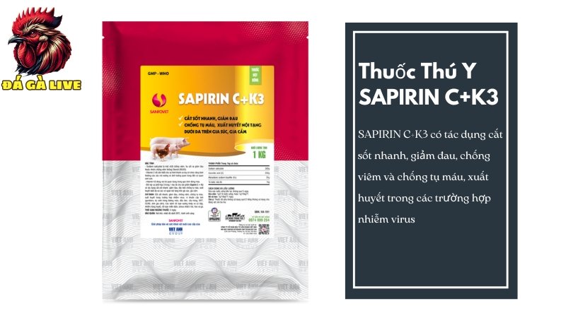 Thuốc thú y SAPIRIN C+K3