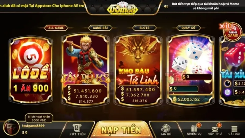 Kho game đa dạng tại Dom88 Club